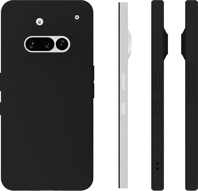 Ultradünne Silikon-TPU Handyhülle für Nothing Phone 3A 5G in Schwarz mit mattem Finish - Bild 1