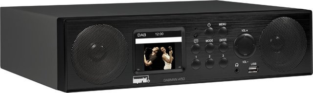 Dabman i450 Internetradio in Schwarz mit DAB+, FM und Wi-Fi - Bild 1