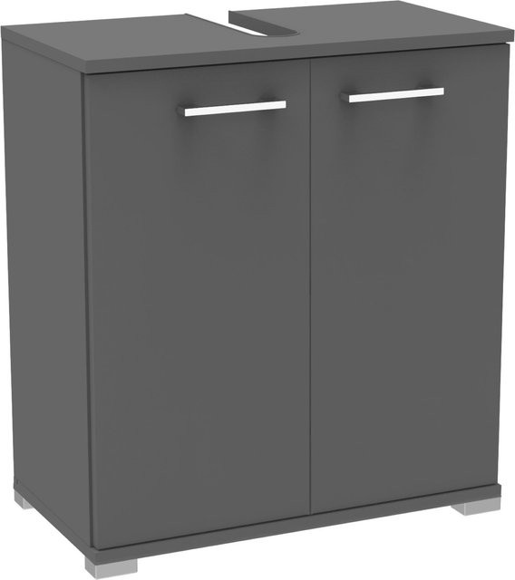Fackelmann Waschbeckenunterschrank Easy, stehend, Anthrazit, Breite: 60 cm - Bild 1