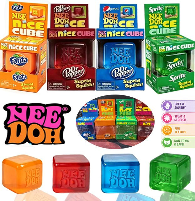 Needoh Nice Cube, Sensorischer Stressabbau-Würfel, Fidget-Tool - Bild 1