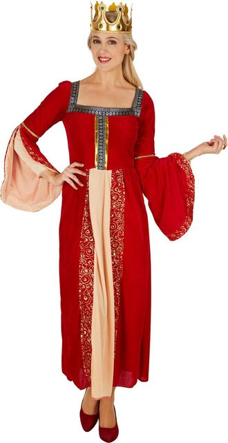 tectake Frauenkostüm Königin, Fantasy, Prinzessin, Rot - Bild 1