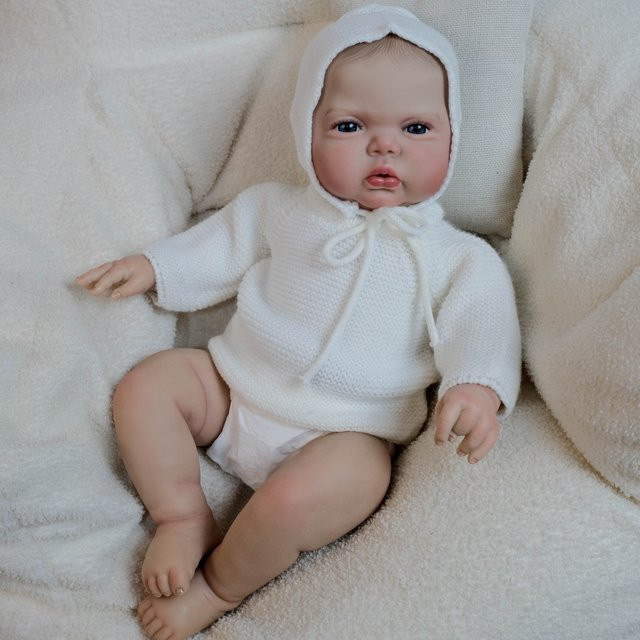 NPK Kleinkindpuppe, 19-Zoll, weicher Stoffkörper, weiß - Bild 1