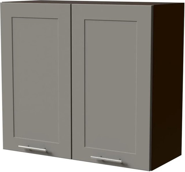 Feldmann-Wohnen Hängeschrank Oslo Lava / Dust Grey Matt mit Soft-Close-Türen und Regalböden, B/T/H: 80 x 32,5 x 72 cm - Bild 1