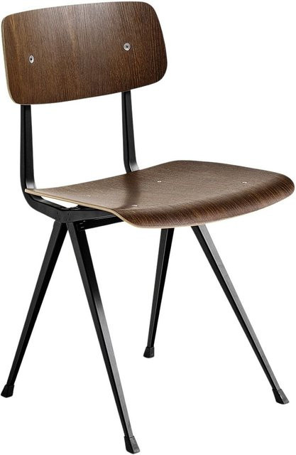 HAY Result Stuhl in Braun aus Eichenholz und Stahl im Industrial Design - Bild 1