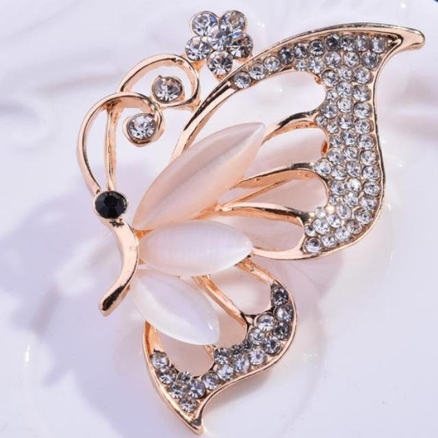 Wucifang Jewelry Schmetterlingsbrosche, goldfarben, Damen - Bild 1