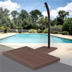 ML-Design WPC Bodenelement für Solardusche in Braun, B/T/H: 101 x 63 x 5,5 cm - Bild 1