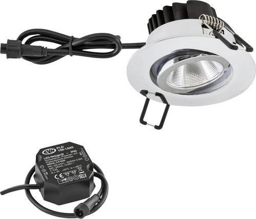 EVN LED-Einbauleuchte PC650N61102 in Chrom, 6W, rund, IP65 für Badezimmer und Garten - Bild 1