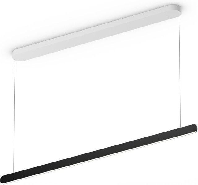 Occhio Mito linear volo 140 up LED-Pendelleuchte mit Occhio air Modul, Farbe Weiß matt und Schwarz matt, höhenverstellbar 65-165 cm - Bild 1