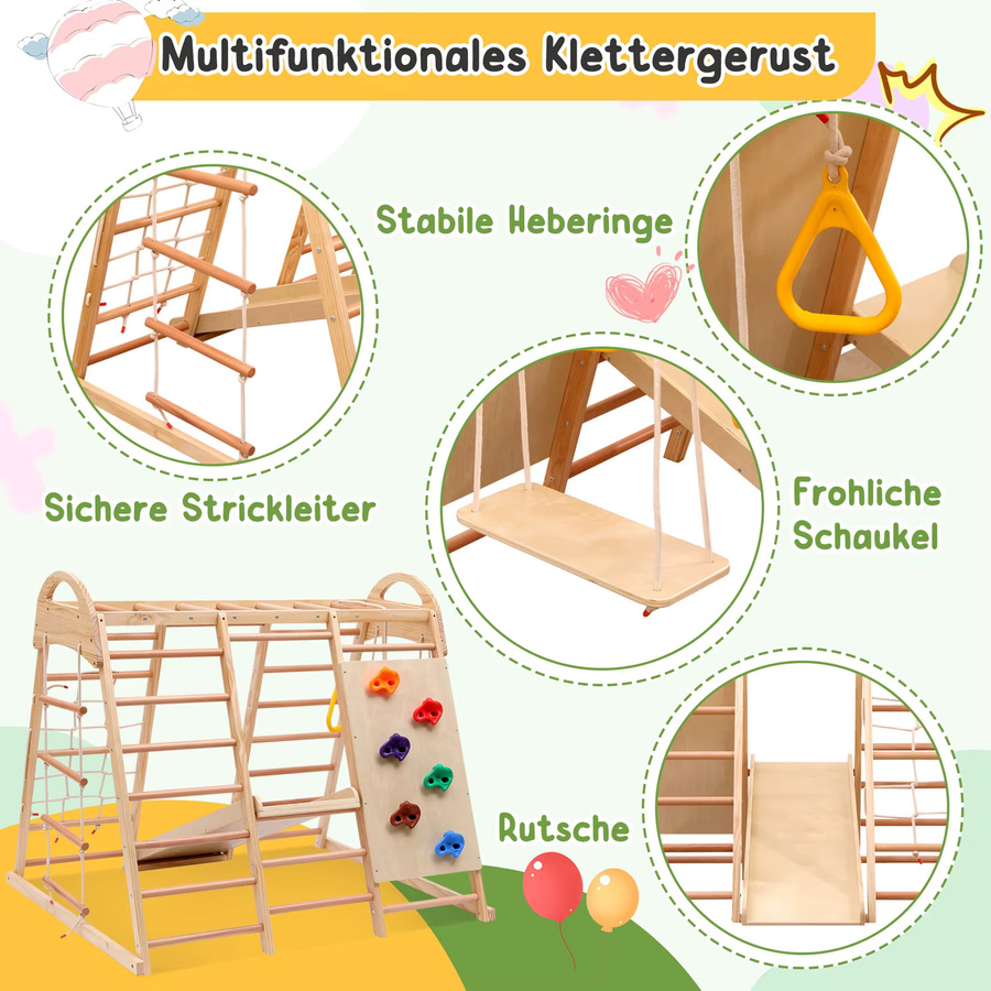 Jugacool 7-in-1 Multifunctional Climbing Frame, Spielzelt, ab 3 Jahre - Bild 2