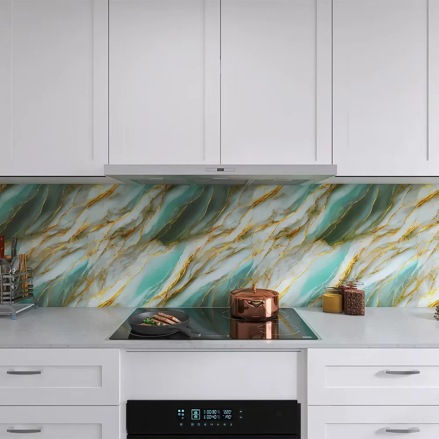 Selbstklebende Marmor Tapete von TTOKKONG WALLPAPER in Multicolour, ölbeständig und anti-Schimmel, Breite: 50 cm - Bild 3