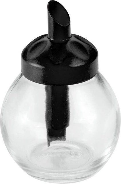 Metaltex Zuckerdosierer aus Glas in transparent und schwarz, B/H/L: 7,6 x 11 x 7,6 cm - Bild 1
