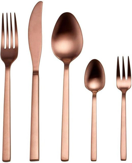 ECHTWERK Tafelbesteck Set Linus 30-teilig aus Edelstahl in Bronze Edition matt - Bild 1