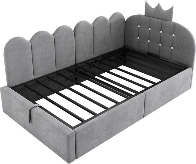 AB Store Polster-Tagesbett in Grau mit hydraulischem Stauraum und wendbarer L-Form, B/T/H: 199 x 96 x 96 cm - Bild 1