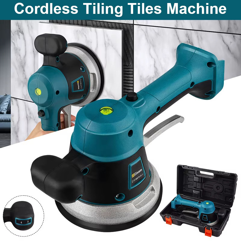 G perfil Fliesen-Vibrator Makita 18V Akku, automatische Fliesennivellierung mit 6 Geschwindigkeiten, Blau - Bild 4