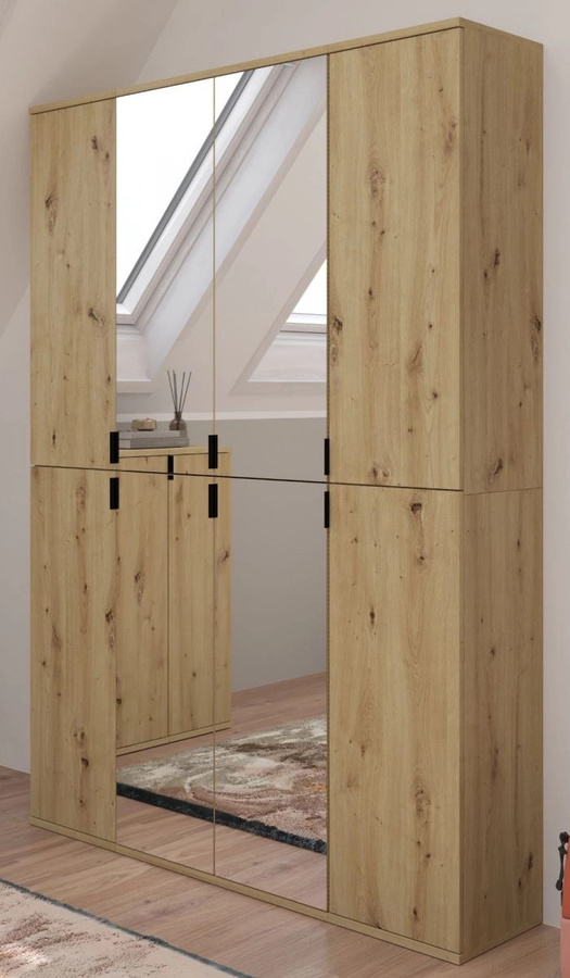 Inn.Furn Garderobenschrank Line-Up in Eiche, Breite: 121 cm, Tiefe: 34 cm, Höhe: 193 cm - Bild 1