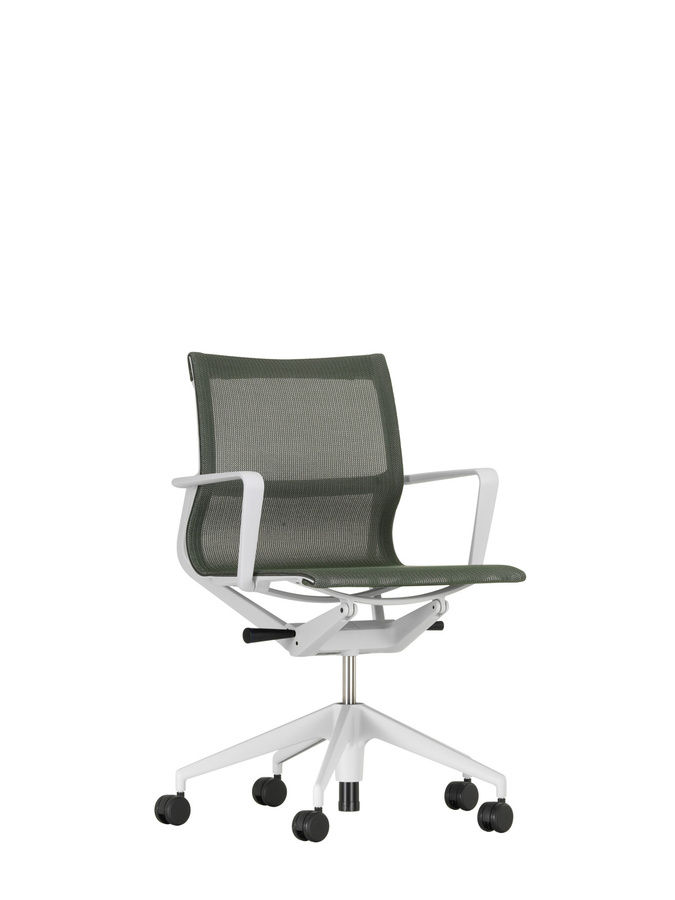 Vitra Physix Bürodrehstuhl mit Fünfstern Untergestell in Grün aus High-Tech-Textil - Bild 2