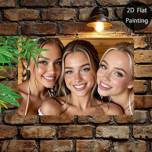 CIFBUY Rustikaler 2D Metall-Wandbilderrahmen aus Eisen, Rechteckig, B/H: 20,32 x 30,48 cm - Bild 1