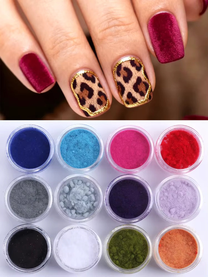 SWEET TREND Nagelpulver Samt Glitter, 12 Farben, Matt, Unisex - Bild 2