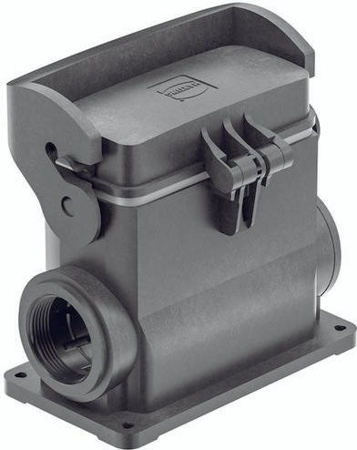 HARTING Sockelgehäuse 19 43 216 0258 aus Kunststoff in Schwarz - Bild 1