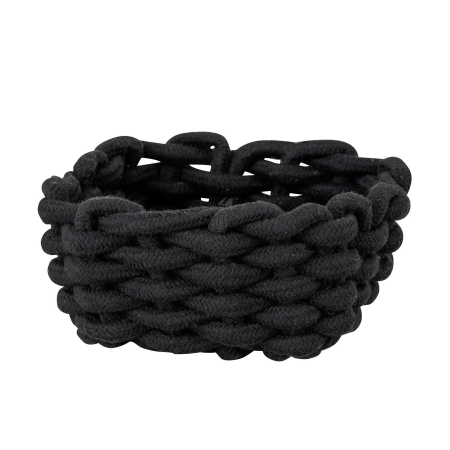 Schöner Wohnen Badkorb Melara S aus Cotton Rope in Schwarz - Bild 2