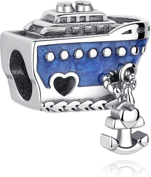 FOXANRY Jewelry Charms Kamera Koffer London Bus Anhänger, 925 Silber, Damen, grau - Bild 1