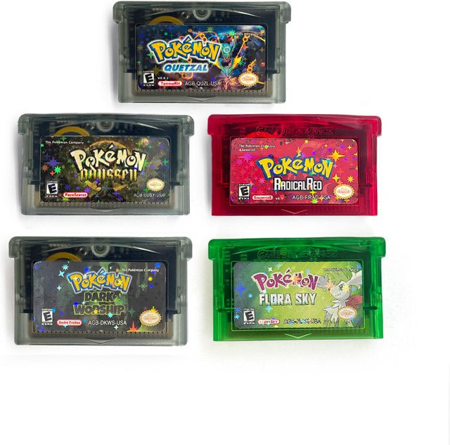 Pokemon Quetzal Odyssey Radical Red Dark Worship Flora Sky Scorched GBA Spielmodul für Game Boy Advance in Englisch und Spanisch - Bild 1