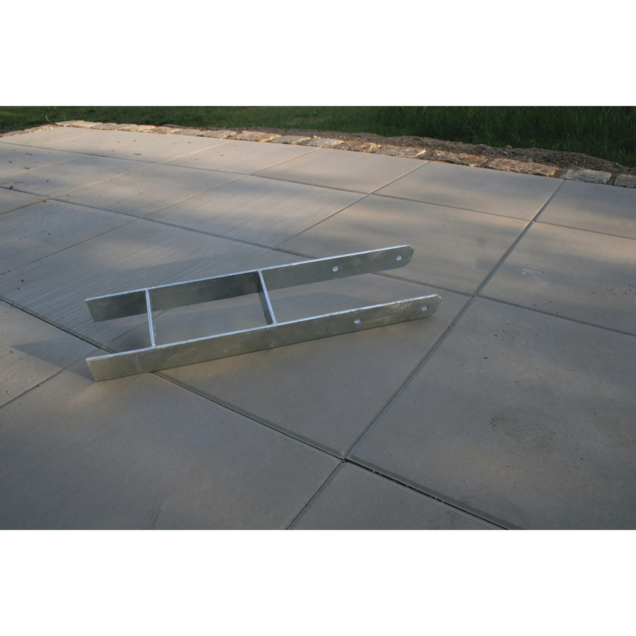 Karibu H-Pfostenanker Set aus verzinktem Stahl in Grau für Gartenhäuser, 6 Stück, H-Form: Höhe 60 cm, Breite: 12 cm, Tiefe: 12 cm - Bild 2