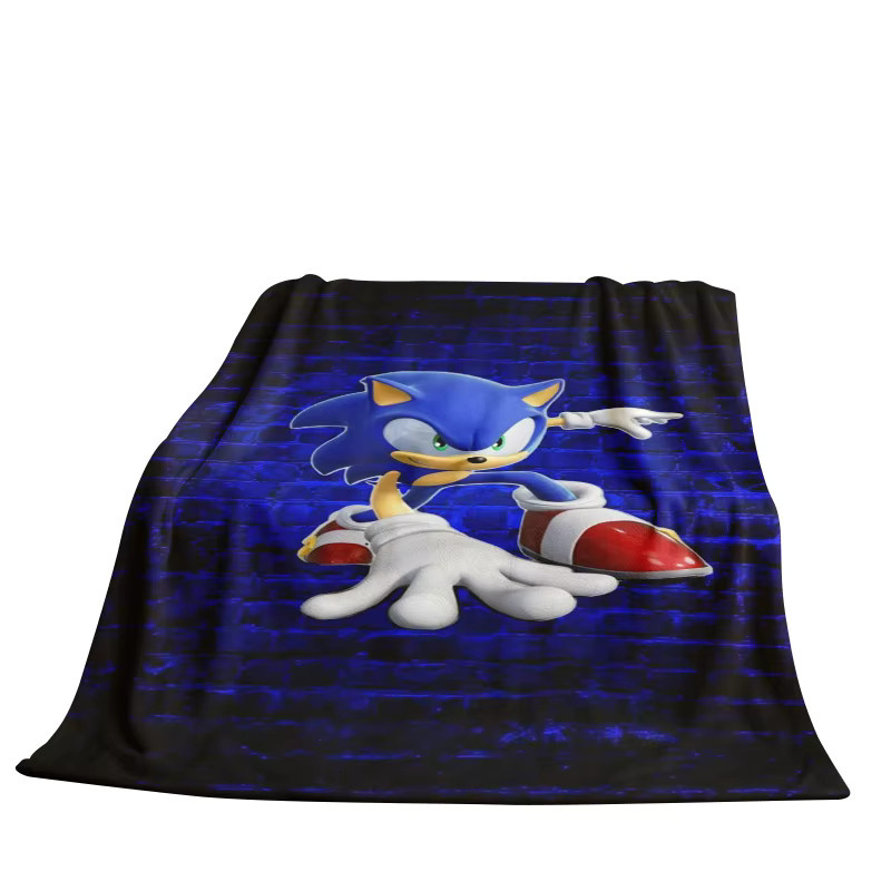 Potdemiel S-Sonic Cartoon Flanell-Decke, weiche und warme Überwurfdecke in Multicolour, Unisex - Bild 2