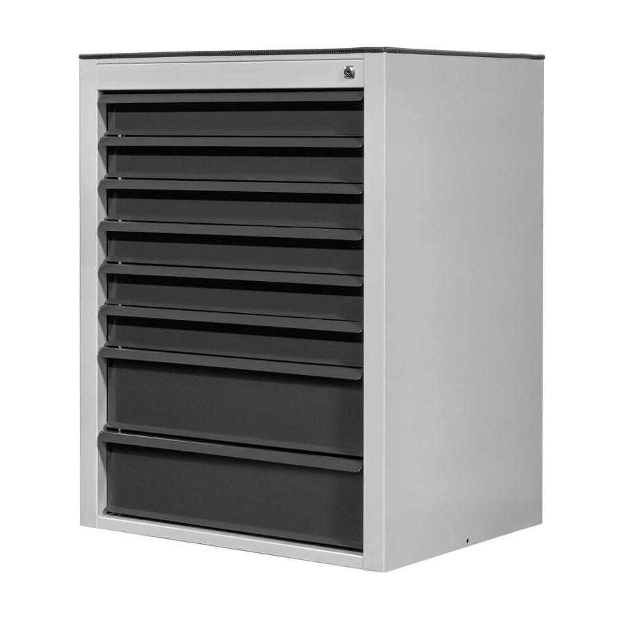 PROREGAL Schubladenschrank Kobra mit 8 Schubladen aus Stahl in Lichtgrau und Anthrazitgrau, H x B x T: 90 x 71 x 55 cm - Bild 2