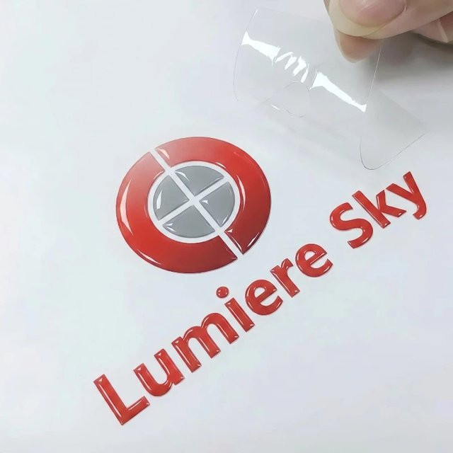50 Stück Personalisierte 3D UV DTF Transferaufkleber in Rot, Wasserfeste DIY Etiketten für Logos und Namen - Bild 1