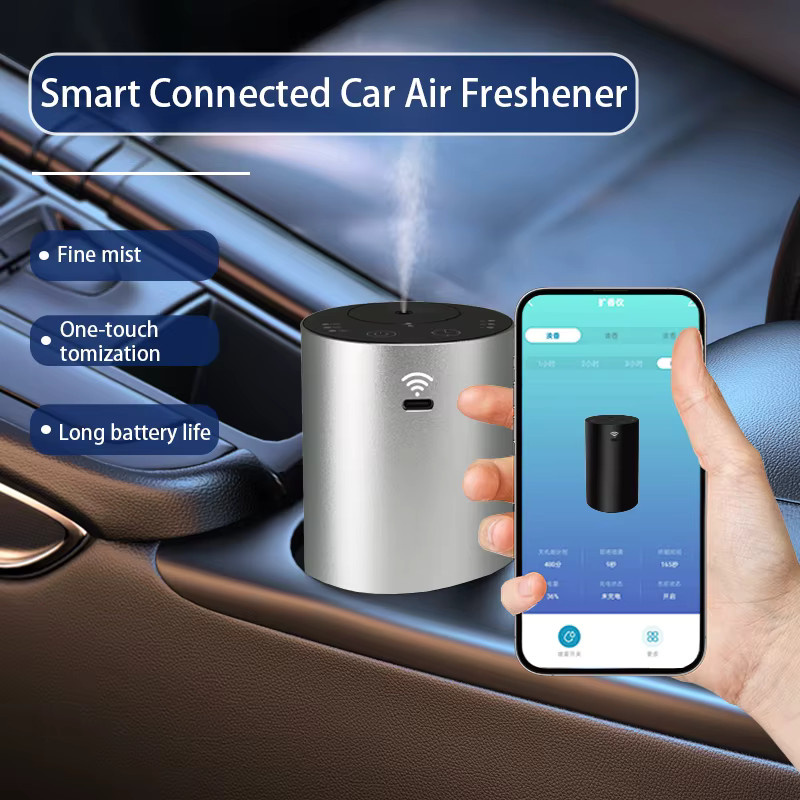 PDQ Tragbarer Auto-Aroma-Diffusor mit App-Steuerung in Schwarz und Silber - Bild 4