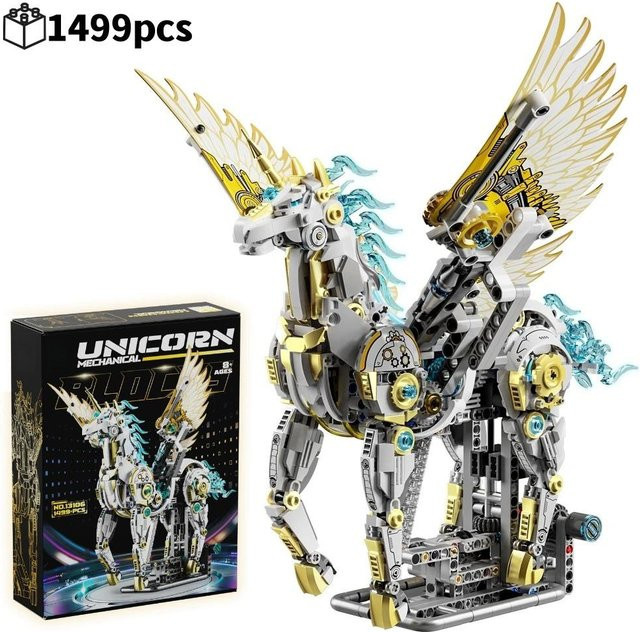 Mechanisches Einhorn Baustein Set, 1499 Teile, ab 14 Jahren - Bild 1
