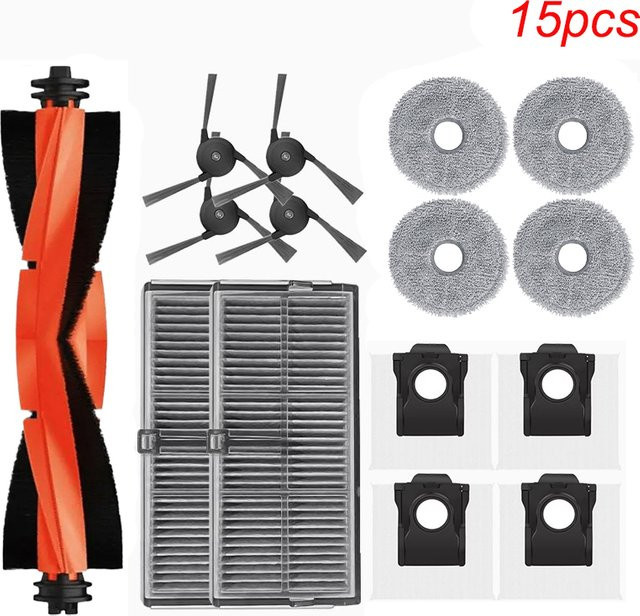 Dreame Ersatzteil-Set für X40 Pro, X40 Ultra, L40 Ultra und Mova P50 Pro Ultra mit Hauptseitenbürste, Mopp, Hepa-Filter und Staubbeutel in Multicolour - Bild 1