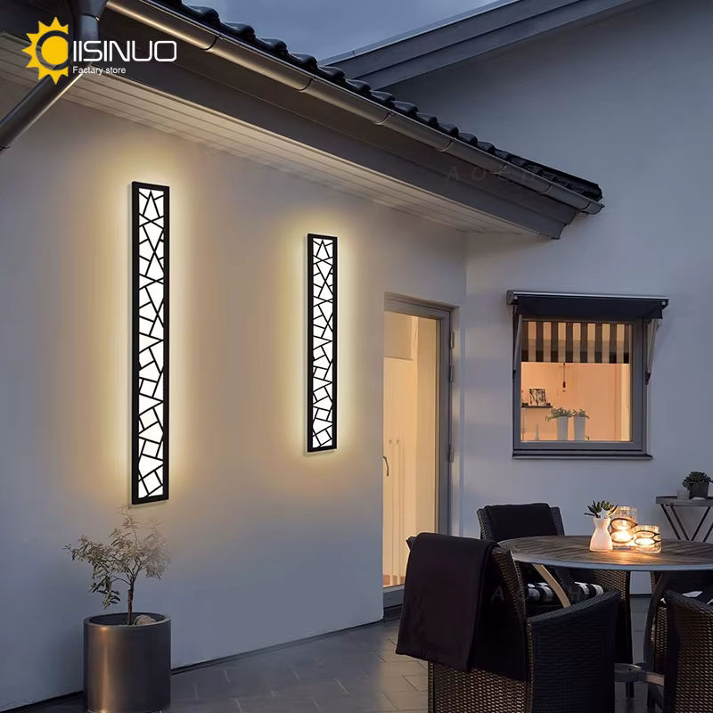 IISINUO LED Außenwandleuchte IP65 wasserdicht in Schwarz, moderne Up-Down Wandlampe aus Metall für Garten und Terrasse - Bild 2