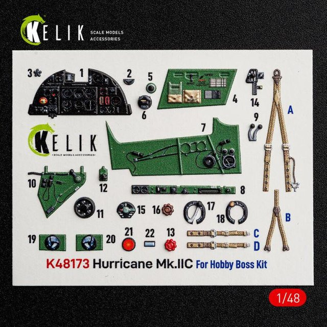 HobbyBoss Hurricane Mk.IIC - Interior 3D-Decals - Bild 1