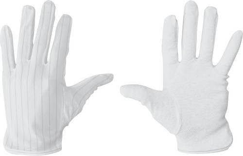 BJZ ESD-Handschuh C-199 2814-L rutschfest in Weiß, Größe L, aus Polyester und Polyurethan - Bild 1