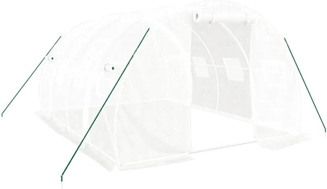 Furnicato Gewächshaus mit Stahlrahmen in Weiß, Fläche: 12 m², H x B x T: 2 x 4 x 3 m - Bild 1