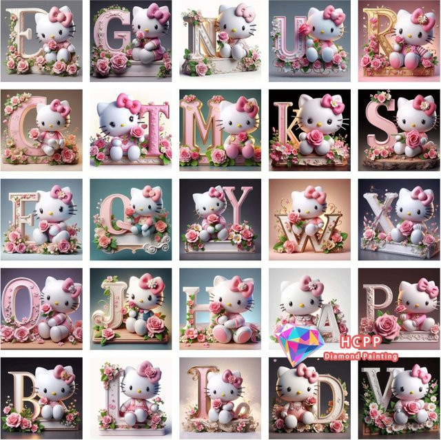 TOPTOY Hello Kitty Buchstaben Diamant-Malset, Bunt / Mehrfarbig - Bild 1