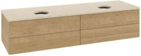 V&B Waschtischunterschrank Antao mit Frontstruktur in Honey Oak, B/T: 160 x 50 cm - Bild 1