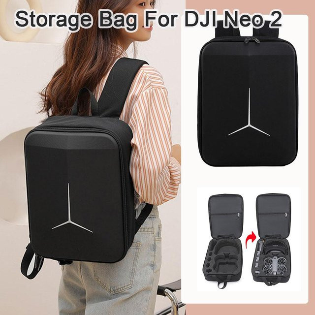 DJI Neo 2 Motion Fly More Combo Hartschalen-Rucksack, stoßfeste Schutzhülle und tragbare Aufbewahrungstasche in Schwarz - Bild 1