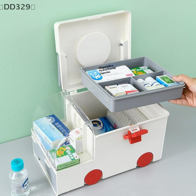 JETTING Medizinbox Sigur Tragbare Erste-Hilfe-Box für Haushalt und unterwegs, Weiß, B/T/H: 32,0 x 21,0 cm - Bild 1