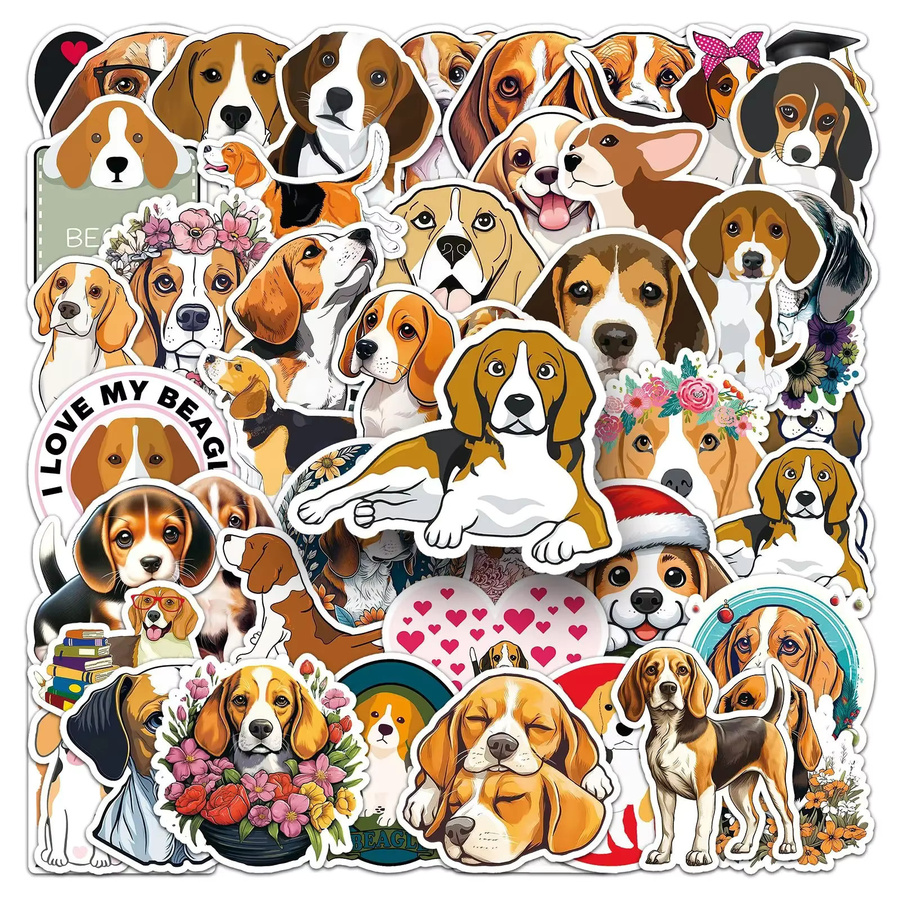 GOGOTU Beagle Hund Graffiti Aufkleber, 50-teiliges Set - Bild 3
