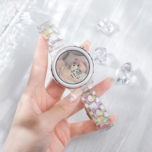 Armband 20mm Feder Regenbogen Süßigkeiten, Weiß, Kunststoff, Damen - Bild 1