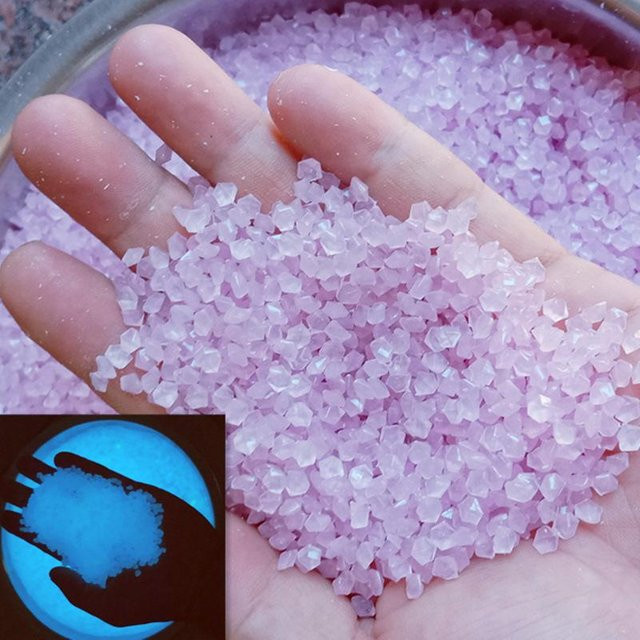 Happypilot Leuchtsteine violett, 2000 Stück fluoreszierender Kies (3–5 mm) für Aquarien, Gärten und DIY-Dekorationen - Bild 1