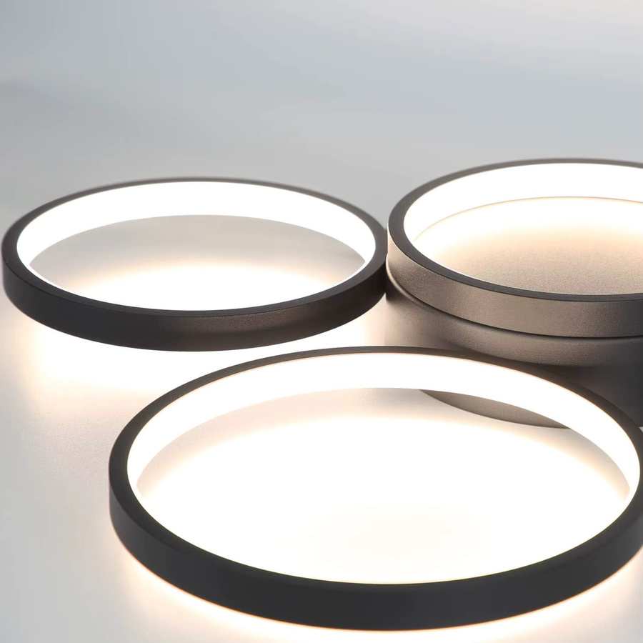 Nettlife LED Deckenlampe in Schwarz mit modernem Ring Design, dimmbar mit Fernbedienung, 38W - Bild 5
