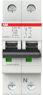 ABB S201-K1NA Leitungsschutzschalter 1A 230V Grau 2CDS251103R0217 - Bild 1