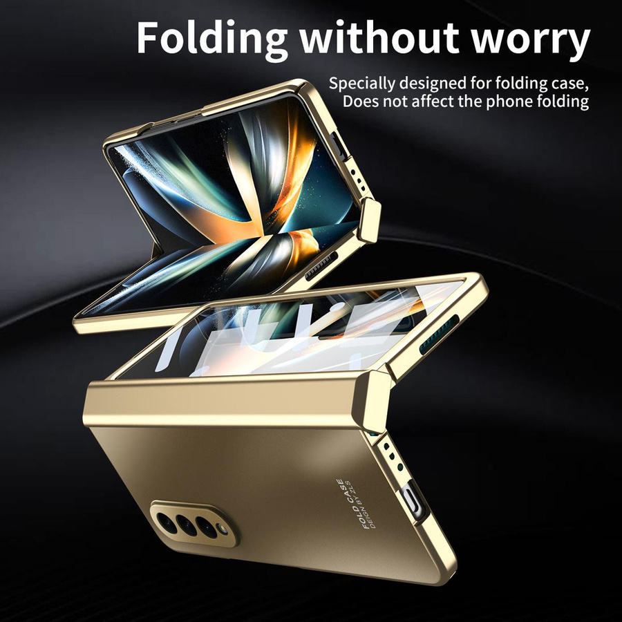 Samsung Galaxy Z Fold Panzerglasfolie als Ganzkörper-Schutzhülle in Gold - Bild 2