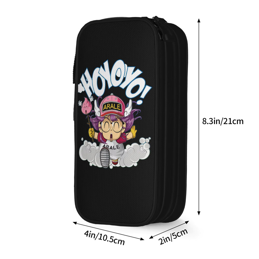 Bandai Dr. Slump Arale Federmäppchen aus Segeltuch in Schwarz im Retro-Stil für Mädchen und Jungen - Bild 3