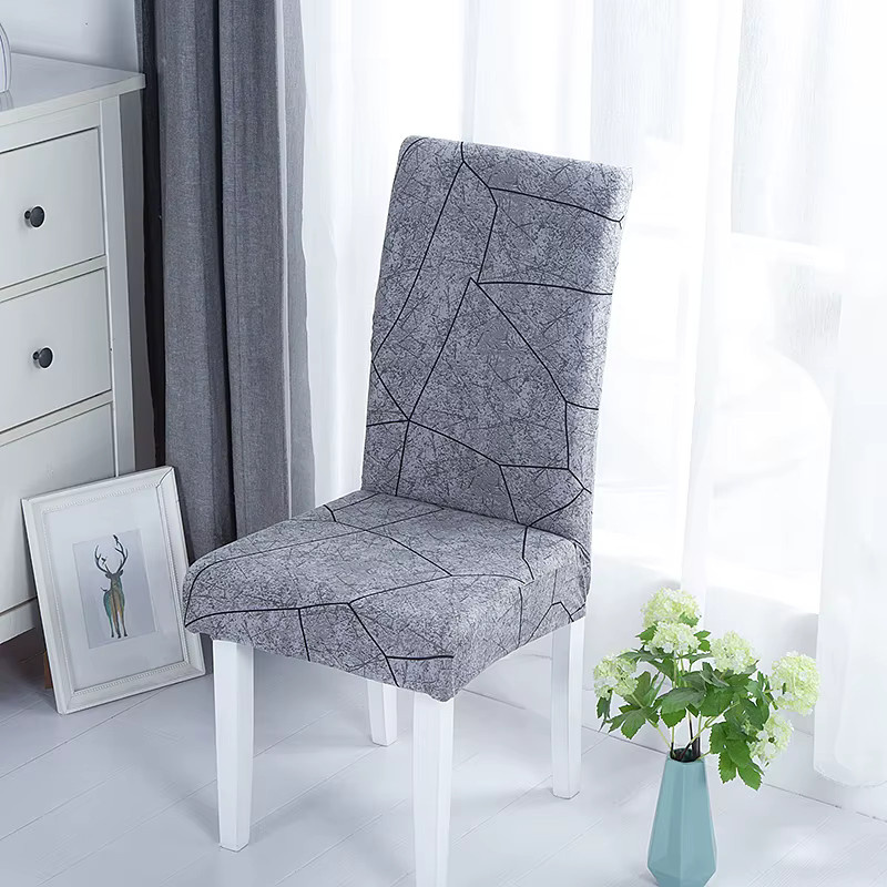 S-EMIGA Elastischer Stuhlbezug mit modernem Blumenmuster für Esszimmerstühle - Bild 2