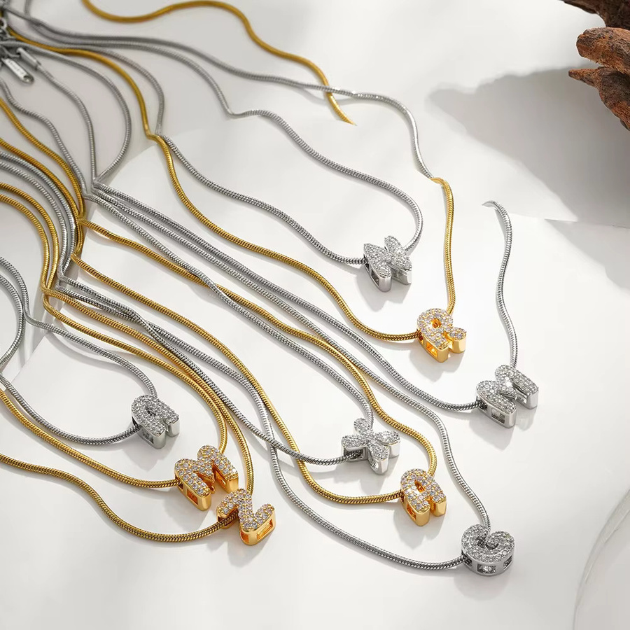 onekiss Halskette, Edelstahl, Gold, Zirkonia, Anhänger - Bild 1